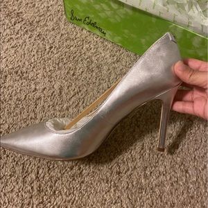 Silver Sam Eldelman heels
